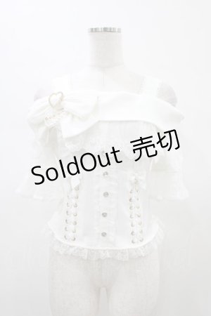 画像: LIZ LISA / サイドリボンリブカットトップス free ホワイト H-26-01-19-1047-LO-TO-YZ-ZH