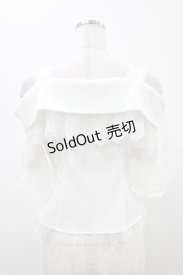 画像2: LIZ LISA / サイドリボンリブカットトップス free ホワイト H-26-01-19-1047-LO-TO-YZ-ZH (2)