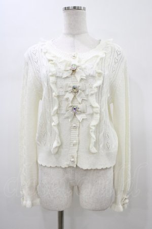 画像: LIZ LISA / はしごレースハートフリルカーディガン FREE ホワイト H-26-01-19-1048-LO-TO-YZ-ZH