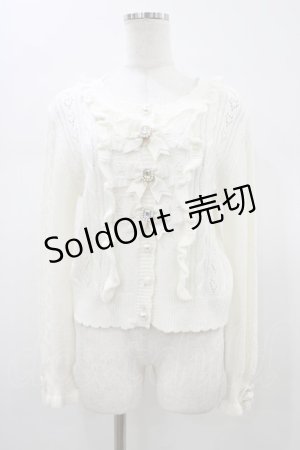 画像: LIZ LISA / はしごレースハートフリルカーディガン FREE ホワイト H-26-01-19-1048-LO-TO-YZ-ZH