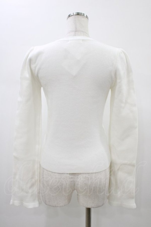 画像2: evelyn / ロゴリボンスリットニット Free オフ H-26-01-19-1050-LO-TO-NS-ZH (2)