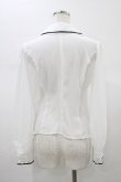 画像2: Innocent World White / リボンタイ付きブラウス M オフ H-26-01-19-1052-IW-BL-NS-ZH (2)