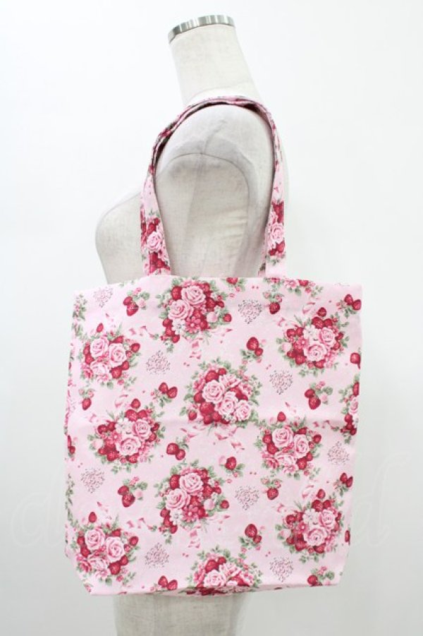 画像1: BABY,THE STARS SHINE BRIGHT / シュガーブーケ〜永遠の乙女の憧れ〜柄トートBag  ピンク H-26-01-19-1009-BA-BG-NS-ZH (1)