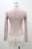 画像2: JESUS DIAMANTE / ロココフリルハイネックニット 38 ピンク H-26-01-19-1056-JE-TO-NS-ZH (2)