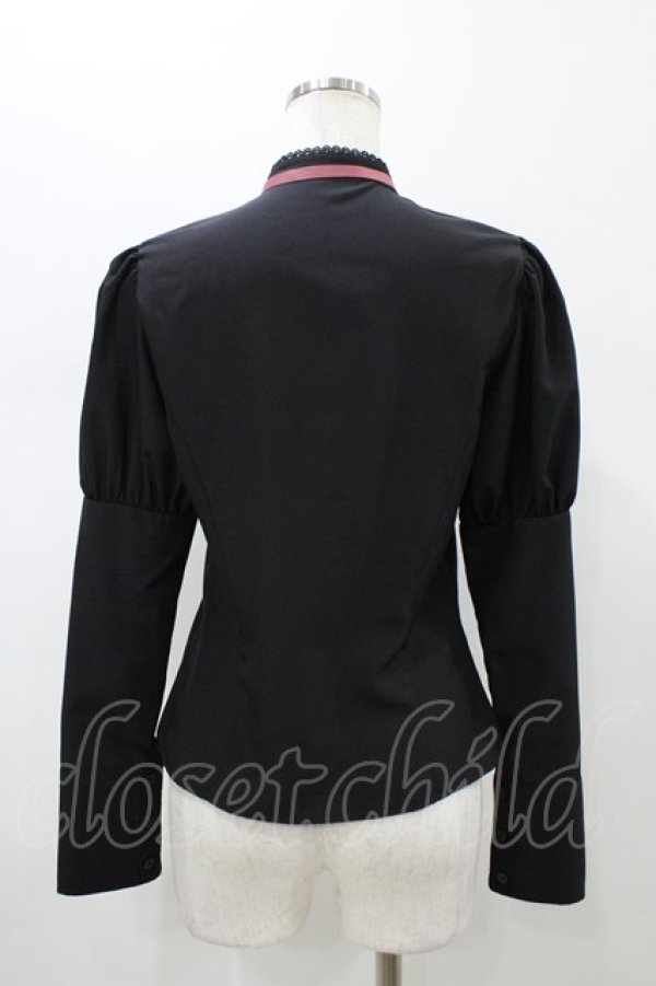 画像2: Kurumi Collaboration / KRデシンジゴスリブラウス SS ブラック H-26-01-19-1059-0-BL-NS-ZH (2)