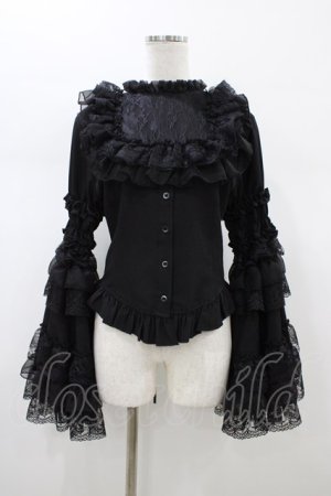 画像: 夜 少女（海外ロリータブランド） / 永劫の禁忌ブラウス L ブラック H-26-01-19-1061-0-BL-YZ-ZH