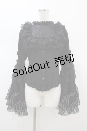 画像: 夜 少女（海外ロリータブランド） / 永劫の禁忌ブラウス L ブラック H-26-01-19-1061-0-BL-YZ-ZH