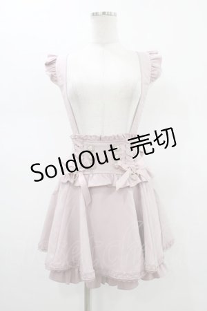 画像: LIZ LISA / レースアップサスペンダー付スカパン Free ピンク H-26-01-19-1012-LO-PA-NS-ZH