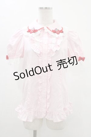 画像: Angelic Pretty / Little Strawberryブラウス Free ピンク H-26-01-19-1016-AP-BL-NS-ZH