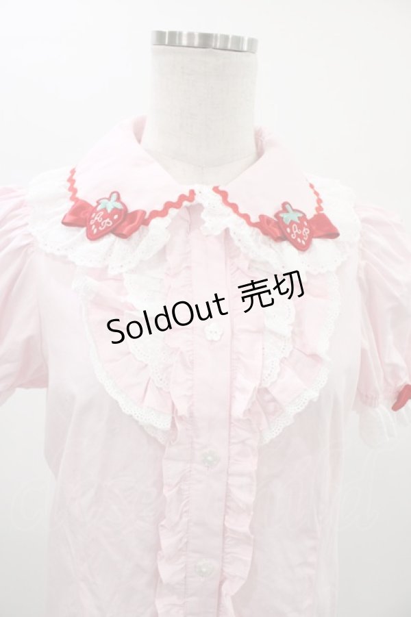 画像4: Angelic Pretty / Little Strawberryブラウス Free ピンク H-26-01-19-1016-AP-BL-NS-ZH (4)