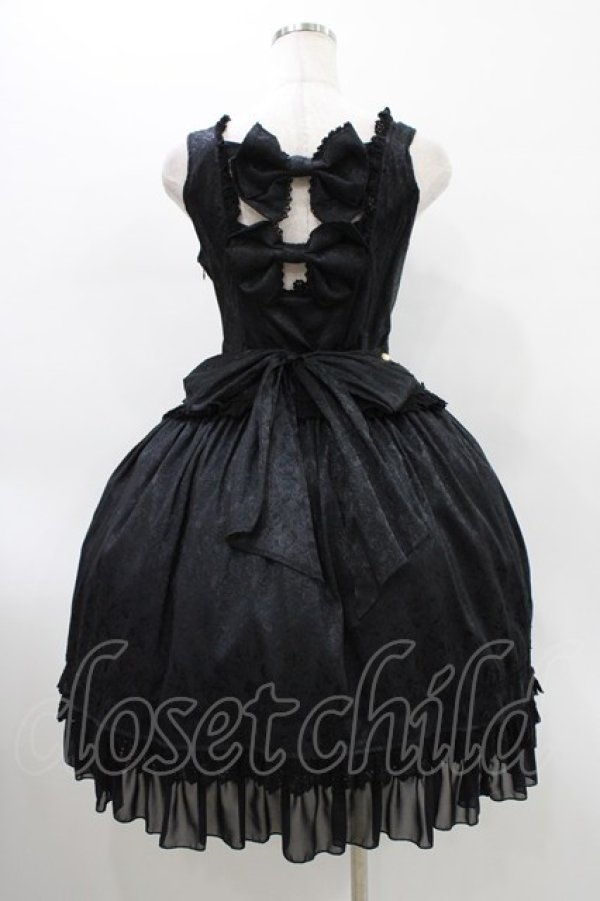 画像2: ALICE and the PIRATES / ローズバックリボンジャンパースカート FREE ブラック H-26-01-19-1020-PA-OP-YZ-ZH (2)