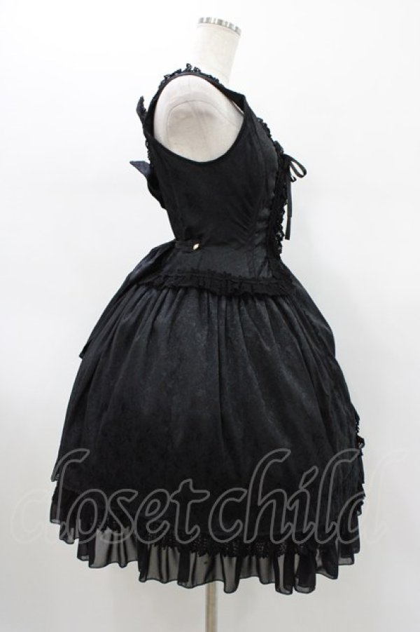 画像3: ALICE and the PIRATES / ローズバックリボンジャンパースカート FREE ブラック H-26-01-19-1020-PA-OP-YZ-ZH (3)