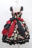 画像2: metamorphose / Wonder Card Queen of Hearts ジャンパースカート サイズ1 ブラック H-26-01-19-1021-ME-OP-NS-ZH (2)