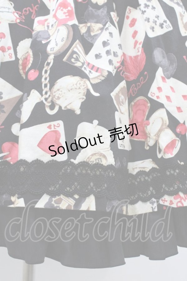 画像5: metamorphose / Wonder Card Queen of Hearts ジャンパースカート サイズ1 ブラック H-26-01-19-1021-ME-OP-NS-ZH (5)