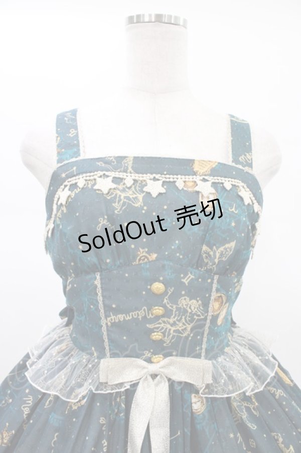 画像4: metamorphose / 黒猫と魔法の地図リボンジャンパースカート サイズ1 グリーン H-26-01-19-1023-ME-OP-NS-ZH (4)