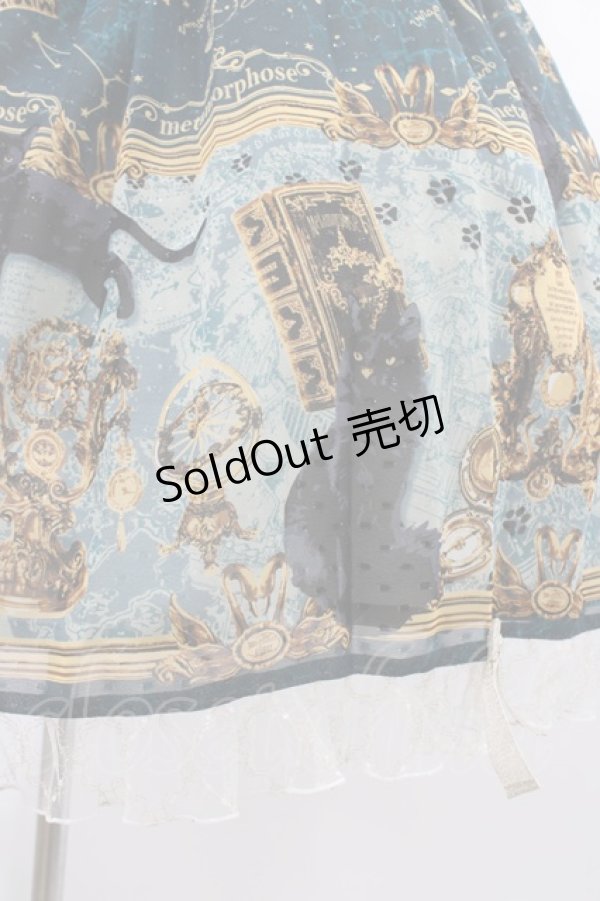 画像5: metamorphose / 黒猫と魔法の地図リボンジャンパースカート サイズ1 グリーン H-26-01-19-1023-ME-OP-NS-ZH (5)