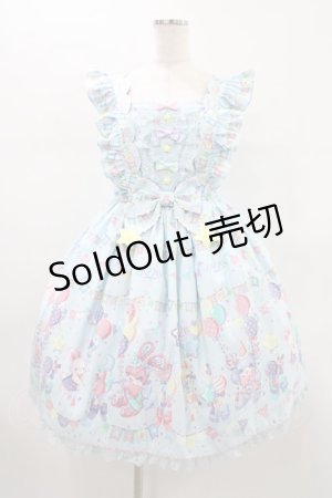 画像: Angelic Pretty / Happy Garlandジャンパースカート Free サックス H-26-01-19-1024-AP-OP-NS-ZH