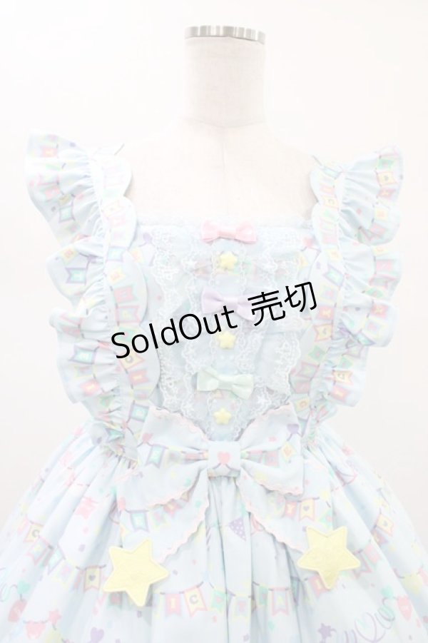 画像4: Angelic Pretty / Happy Garlandジャンパースカート Free サックス H-26-01-19-1024-AP-OP-NS-ZH (4)