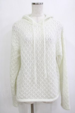 画像: merry jenny / rabbit lace knit tops  オフホワイト H-26-01-19-060-LO-TO-KB-ZH