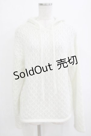 画像: merry jenny / rabbit lace knit tops  オフホワイト H-26-01-19-060-LO-TO-KB-ZH
