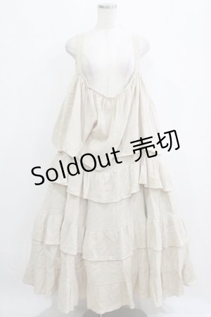 画像: merry jenny / ティアードティアードワンピース  アイボリー H-26-01-19-007-LO-OP-KB-ZH