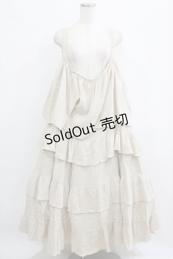 画像1: merry jenny / ティアードティアードワンピース  アイボリー H-26-01-19-007-LO-OP-KB-ZH (1)