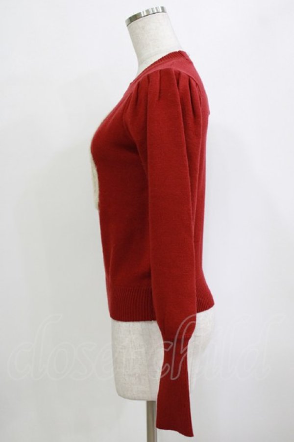 画像2: merry jenny / bear shaggy knit tops  レッド H-26-01-19-061-LO-TO-KB-ZH (2)