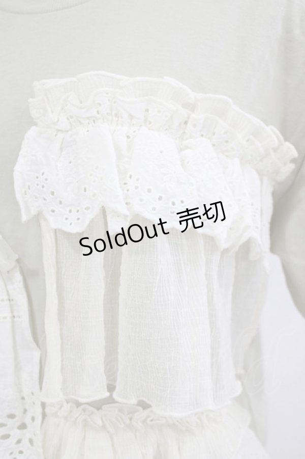 画像4: merry jenny / レースフリルカットソー  ライトカーキ H-26-01-19-062-LO-TO-KB-ZH (4)