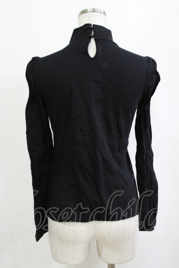 画像3: BPN / ハイネックフリルカットソー  ブラック H-26-01-19-063-GO-TO-KB-ZH (3)