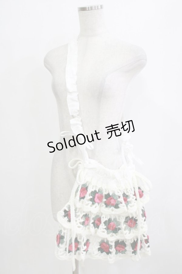 画像1: merry jenny / クロシェティアードポシェット  オフホワイト H-26-01-19-067-LO-BG-KB-ZH (1)