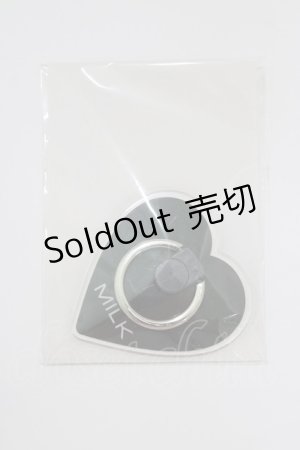 画像: MILK / モバイルハートリング  ブラック H-26-01-19-071-ML-ZA-KB-ZH