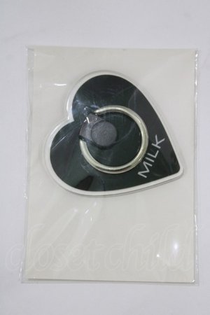 画像: MILK / モバイルハートリング  ブラック H-26-01-19-072-ML-ZA-KB-ZH