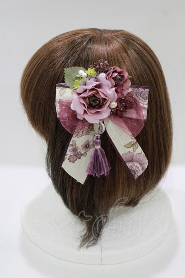 画像2: Anges et Demons / タッセルコサージュクリップ  パープル H-26-01-19-074-GO-AC-KB-ZH (2)