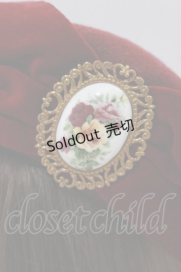 画像2: corgi-corgi / 別珍リボンベレー  ワイン H-26-01-19-076-GO-AC-KB-ZH (2)