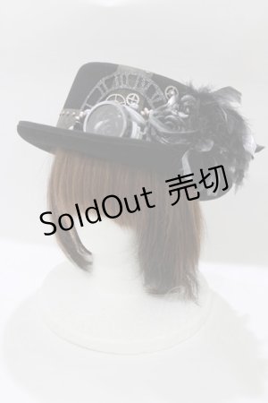 画像: corgi-corgi / STEAMフェザーハット  ブラック H-26-01-19-077-GO-AC-KB-ZH