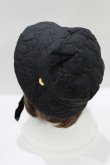 画像2: MILK / ハートキルトHat  ブラック H-26-01-19-079-ML-AC-KB-ZH (2)