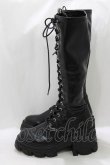 画像2: jouetie / ストレッチレースアップロングブーツ L ブラック H-26-01-19-080-EL-SH-KB-ZH (2)