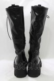 画像3: jouetie / ストレッチレースアップロングブーツ L ブラック H-26-01-19-080-EL-SH-KB-ZH (3)