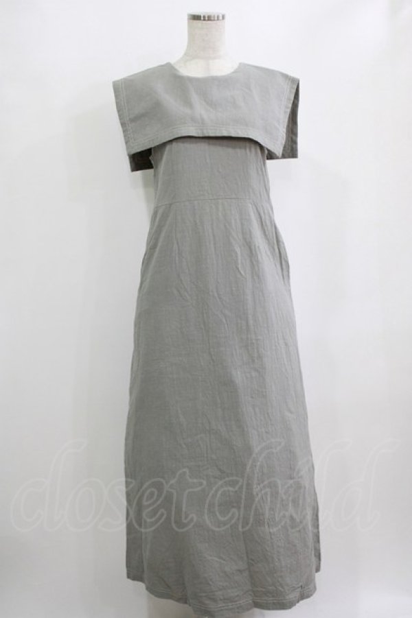 画像1: merry jenny / 配色ステッチセーラーワンピース  グリーン H-26-01-19-009-LO-OP-KB-ZH (1)