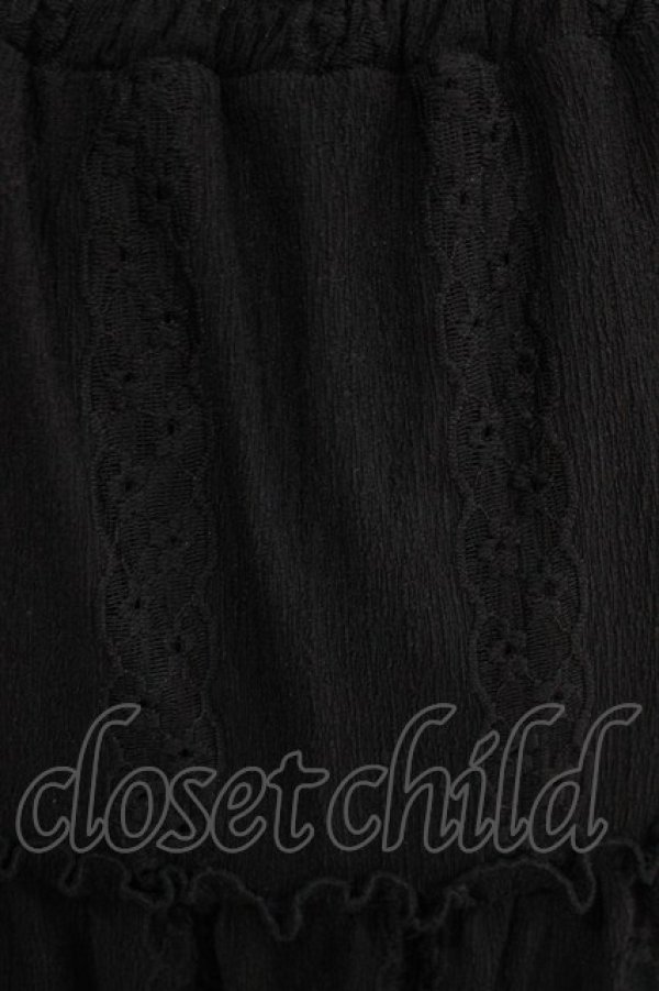 画像4: merry jenny / スカラップカットレースティアードスカート  ブラック H-26-01-19-011-LO-SK-KB-ZH (4)