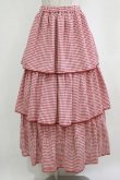 画像1: merry jenny / ギンガムティアードスカート  レッド H-26-01-19-012-LO-SK-KB-ZH (1)