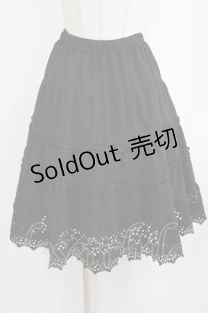 画像: axes femme / カットワークスカート  ブラック H-26-01-19-016-AX-SK-KB-ZH