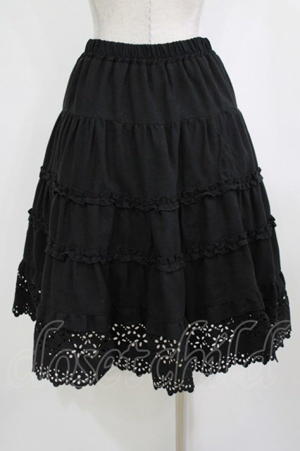 画像3: axes femme / カットワークスカート  ブラック H-26-01-19-016-AX-SK-KB-ZH (3)