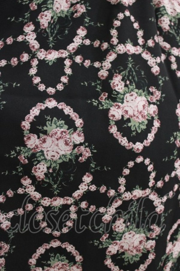 画像4: axes femme / ローズリースシフォンワンピース  ブラック H-26-01-19-018-AX-OP-KB-ZH (4)