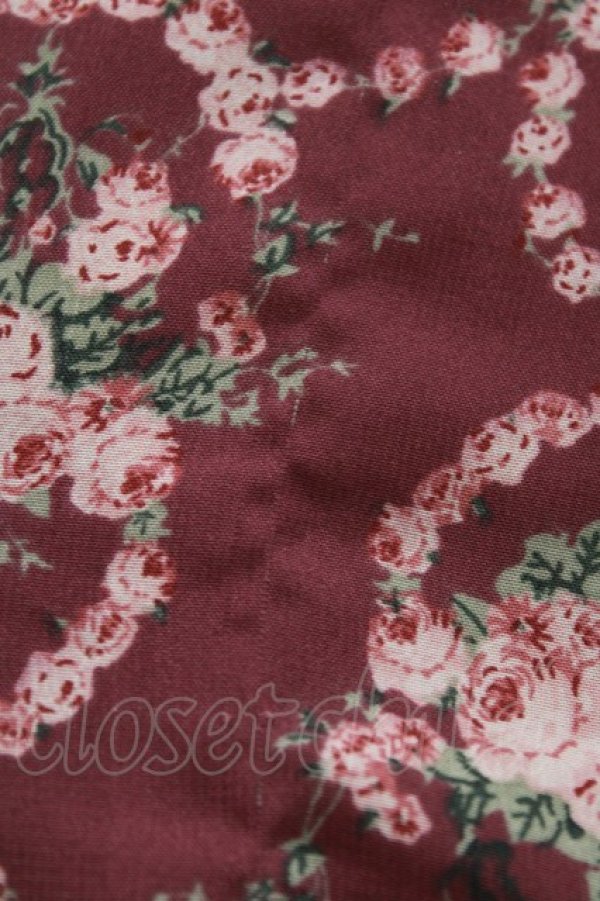 画像5: axes femme / ローズリースシフォンワンピース  ワイン H-26-01-19-019-AX-OP-KB-ZH (5)