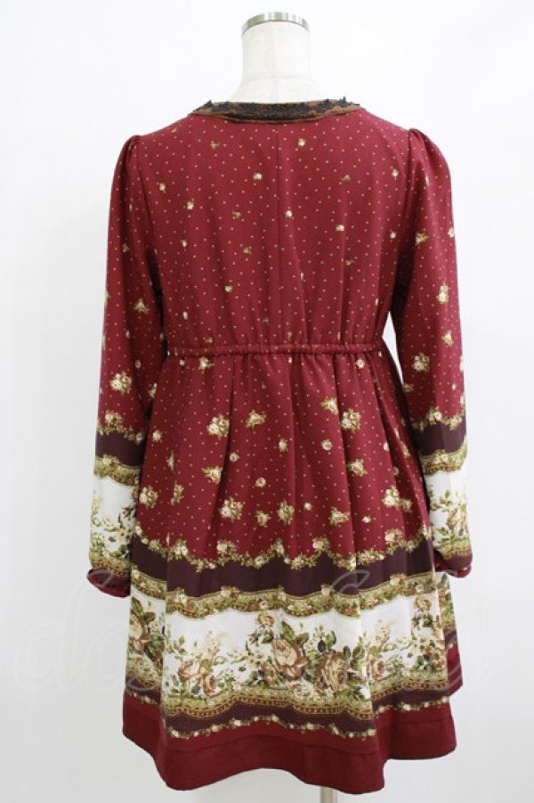 画像3: axes femme / ローズドットチュニック  ワイン H-26-01-19-020-AX-OP-KB-ZH (3)