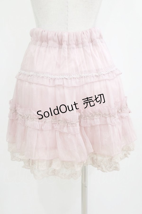 画像3: axes femme / レースフリルスカート  ピンク H-26-01-19-022-AX-SK-KB-ZH (3)