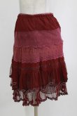 画像2: axes femme / チュールプリーツスカート  ワイン H-26-01-19-023-AX-SK-KB-ZH (2)