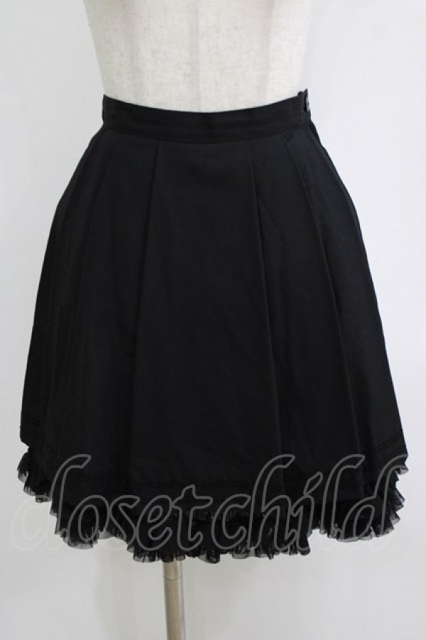 画像1: PEACE NOW / 裾フリルタックスカート  ブラック H-26-01-19-026-PU-SK-KB-ZH (1)