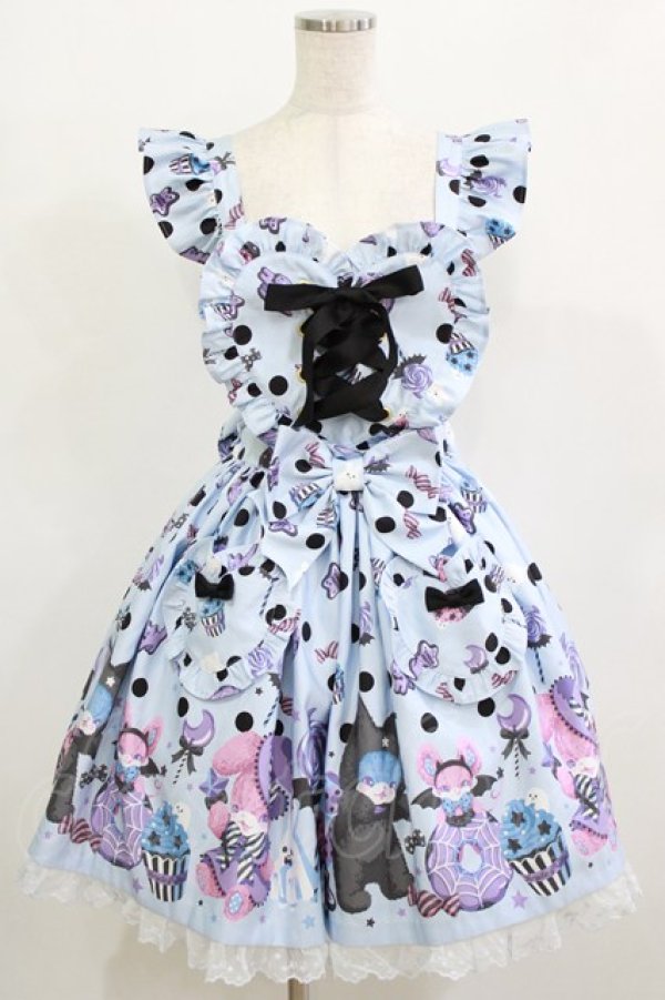 画像1: Angelic Pretty / Happy Treat Party Cafeスカート Free サックス H-26-01-20-001-AP-SK-NS-ZH (1)